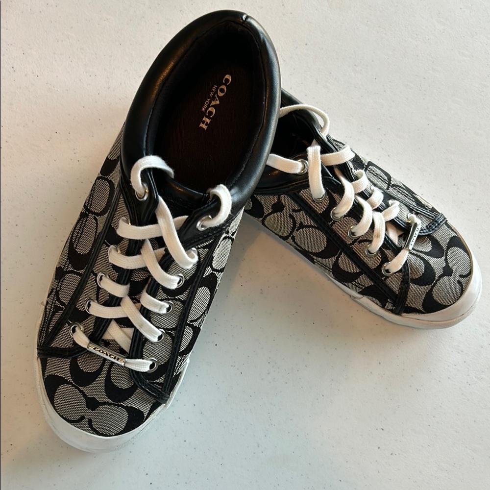 Coach Womens Sneakers Black and Gray
